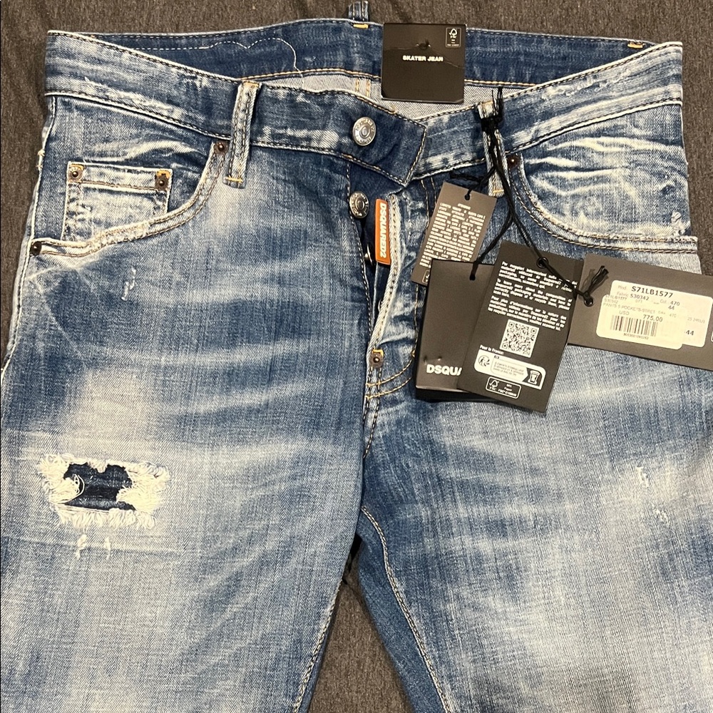 DSQUARED2 Men's Skater Jean. Size EU 44 long crotch tight bottom